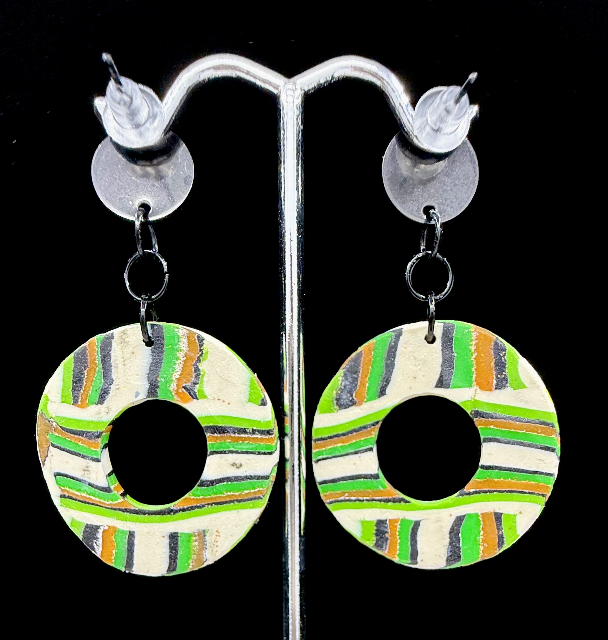 Mantis Collection Drop Hoop Earrings - Image 2
