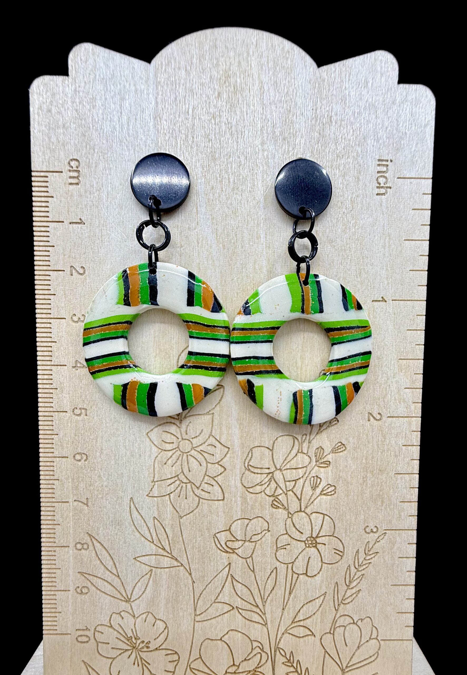 Mantis Collection Drop Hoop Earrings - Image 3