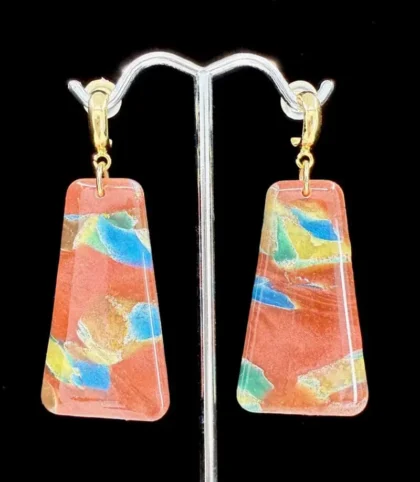CopperStone Elongated Trapezoid Earrings