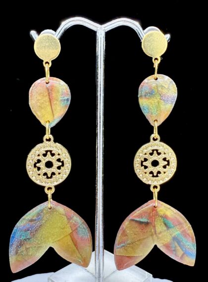 Autumn Radiance Cascading Flower Earrings
