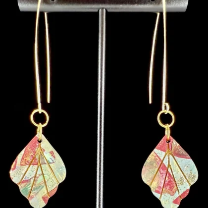 Autumn Layered Leaf Statement Earrings