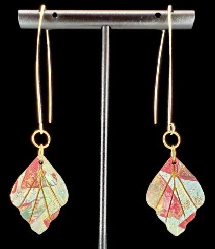 Autumn Layered Leaf Statement Earrings