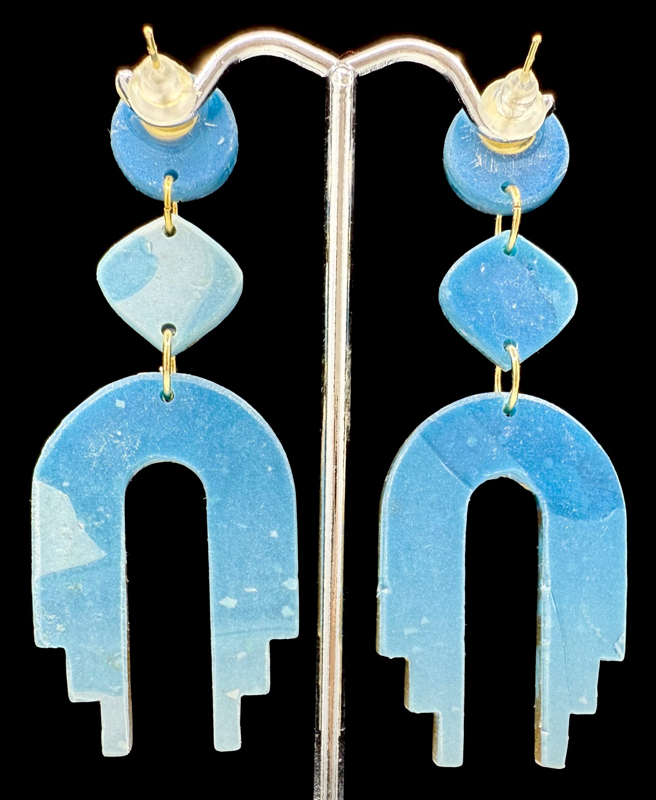 SkyBright Bee Modern Arch Earrings - Image 2