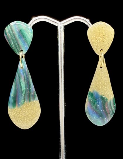 Stained Glass Small Teardrop Earrings