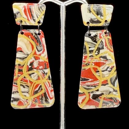 Ink-Inspired Tapered Rectangle Earrings