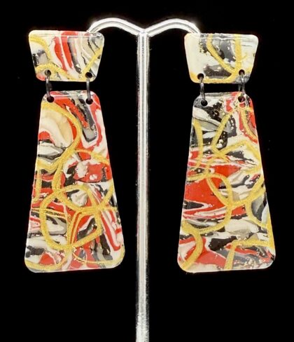 Ink-Inspired Tapered Rectangle Earrings
