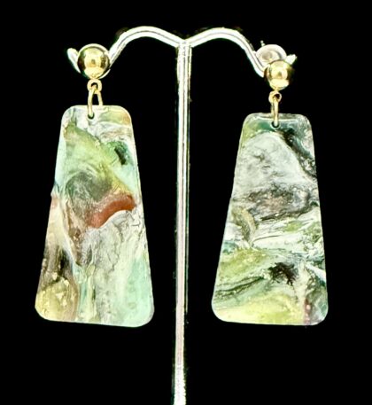 Foliage Fusion Trapezoid Drop Earrings