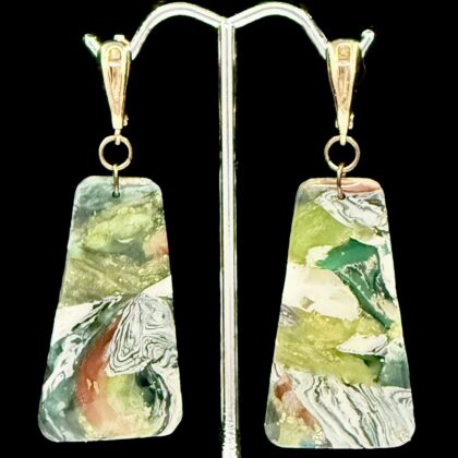 Foliage Fusion Trapezoid Drop Earrings 2