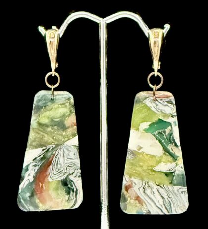 Foliage Fusion Trapezoid Drop Earrings 2