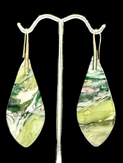 Foliage Fusion Elongated Teardrop Earrings