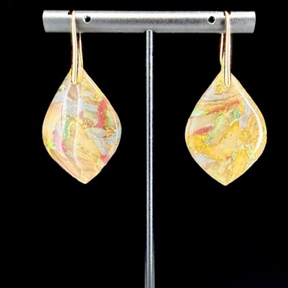 Urban Stone wide Teardrop Drop Earrings