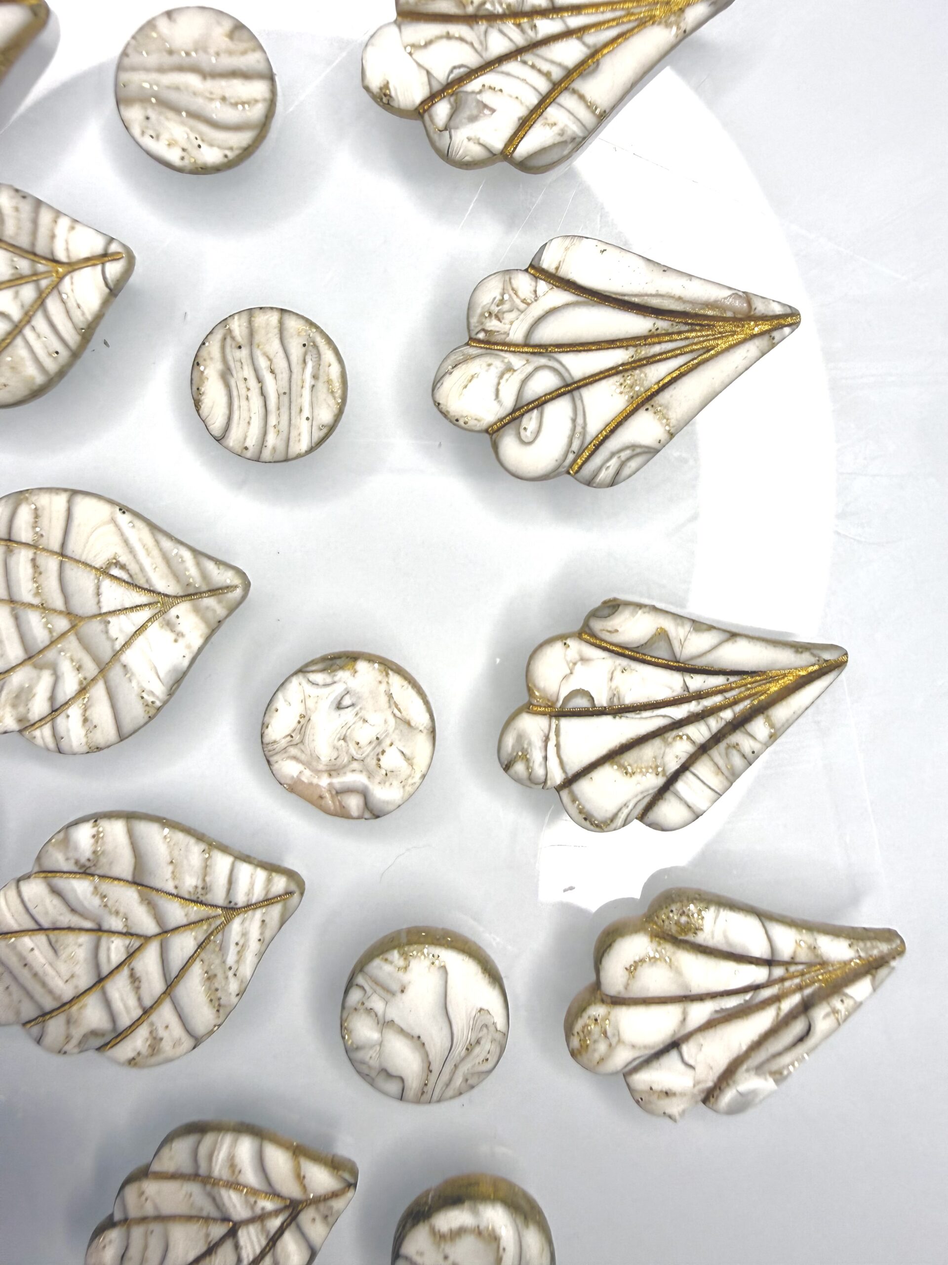 Stone & Gold Botanical Cabochons - Image 2