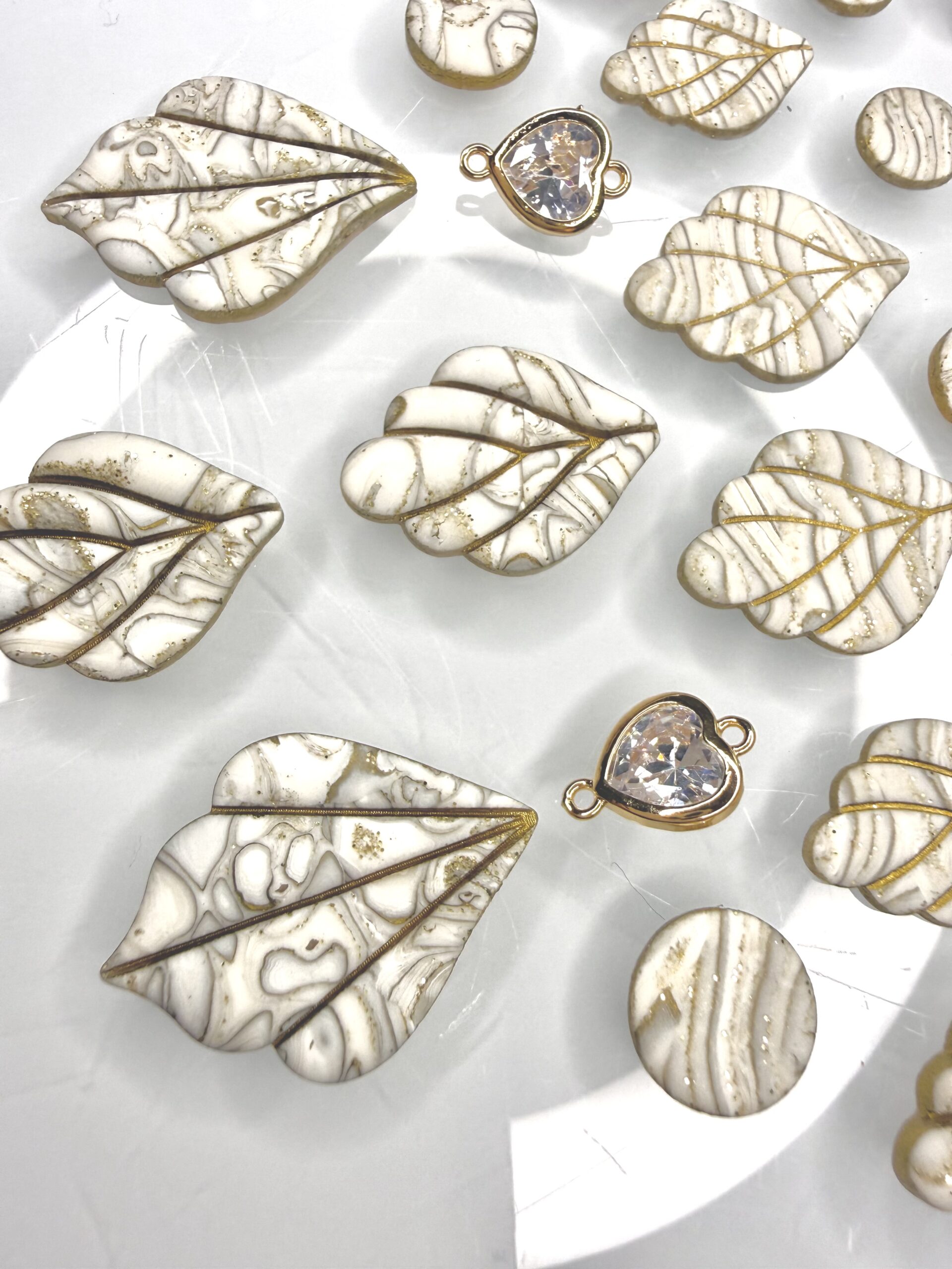 Stone & Gold Botanical Cabochons - Image 3