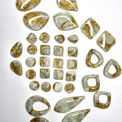 Golden Veil Cabochons