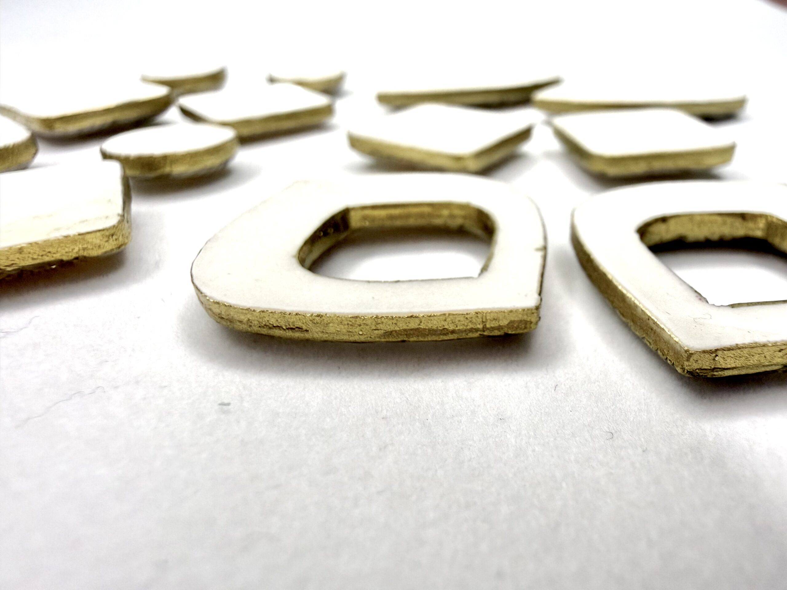 Golden Etched Flower Cabochons - Image 5